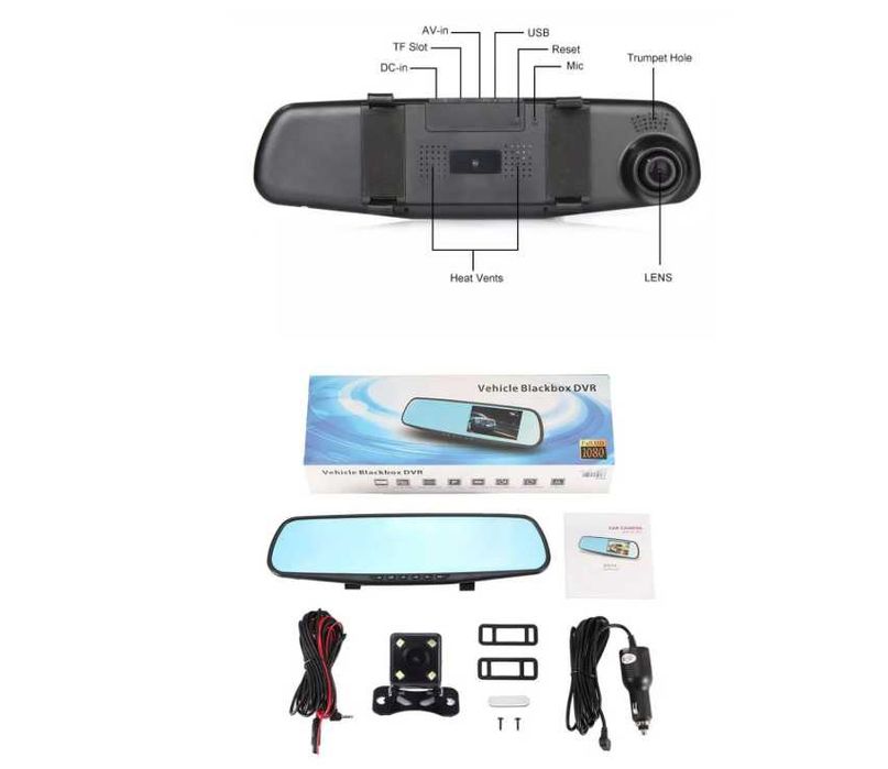 Огледало за обратно виждане с камера и LCD 4.5"