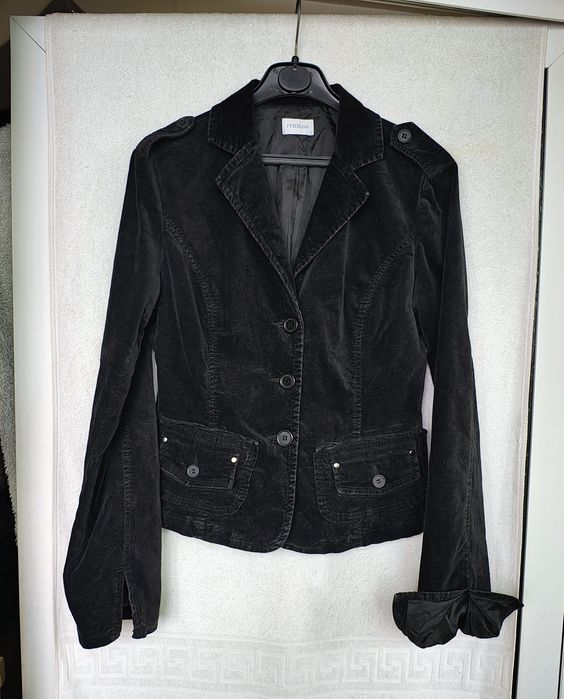 Sacou / Jacket catifea neagra - Motivi