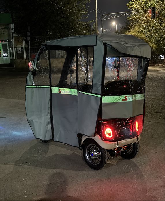 Электротрицикл рикша с крышей SK X8 / Новое в упаковке!