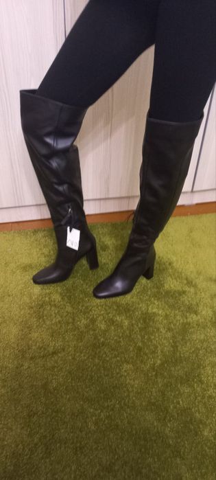 Сапоги 39 размер кожа Турция