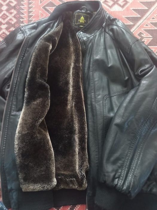 Куртка кожзам утепления мужская