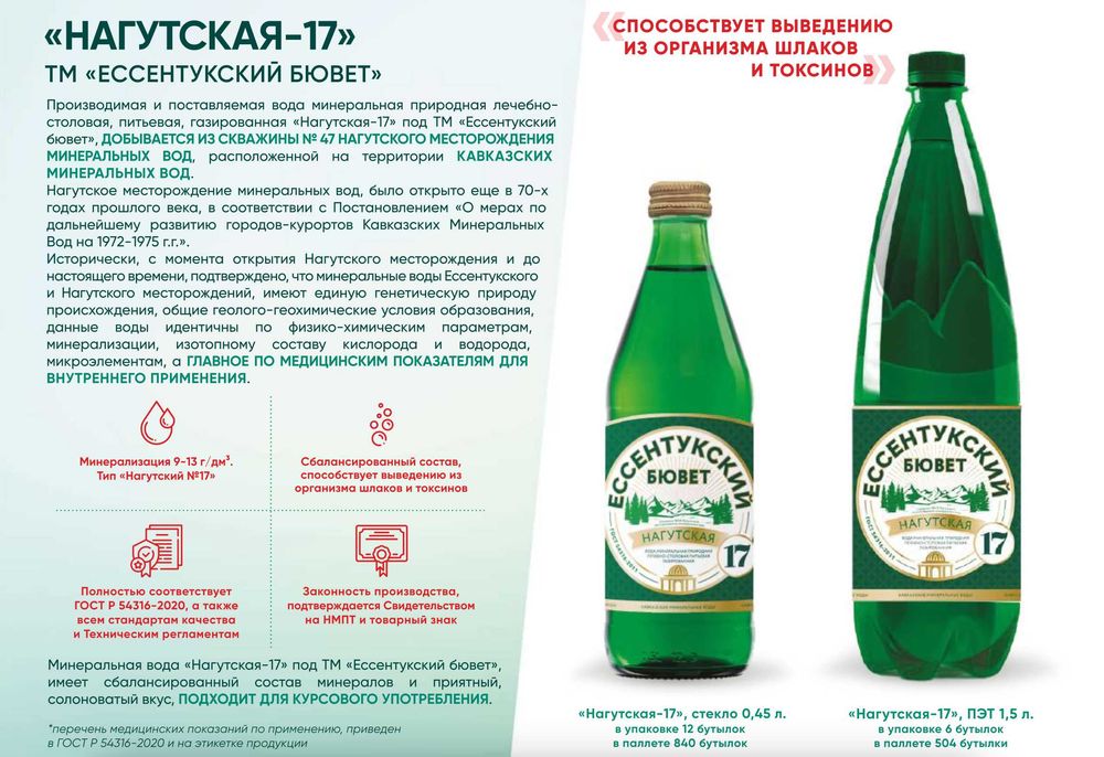 Продается минеральная вода Ессентуки