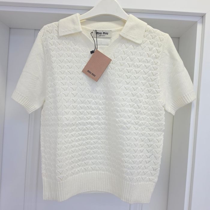 Puiover Miu Miu cu guler polo ,S,  Superb