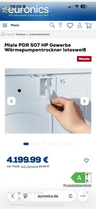 Uscator Profesional Miele,import Germania