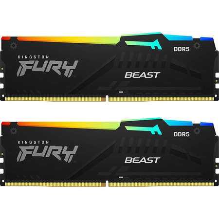 Vand Memorie Kingston Fury RGB Black 32GB (2x16GB) DDR5 5200MHz CL36