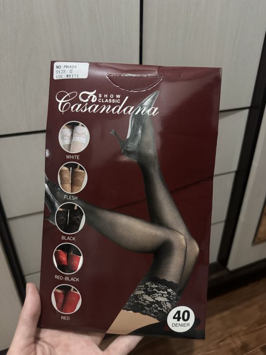 чулки с кружевом