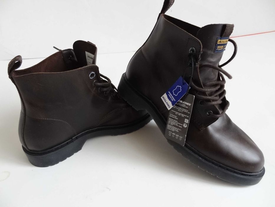 JACK & JONES,р-р 42,нови мъжки боти естествена кожа.