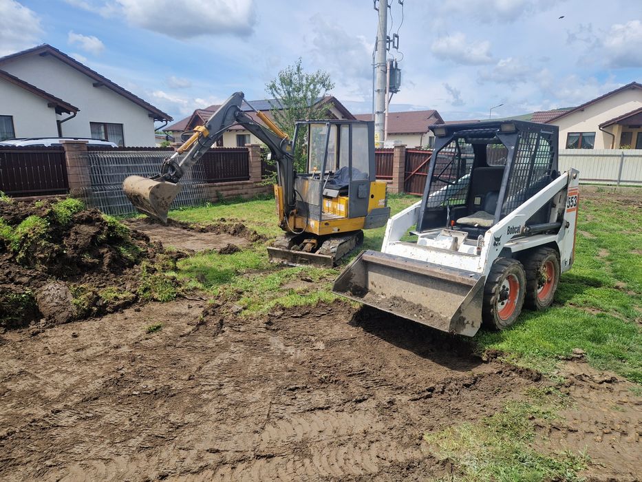 Execut lucrări cu bobcat și miniexcavator
