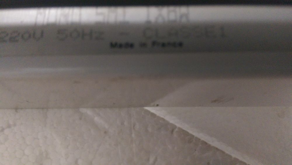 Neon Quartz Sylvania 220 V 50 Hz Classe 1 / France