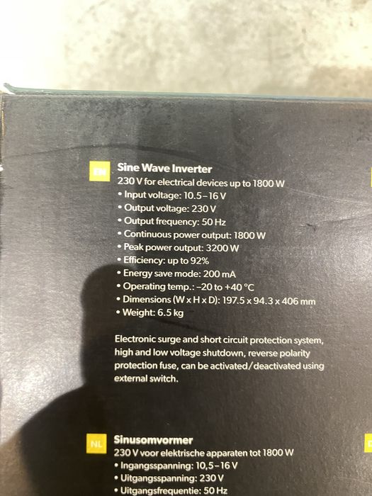 Dometic msi 1812T Inventer