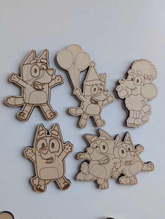 Дървени фигурки за оцветяване