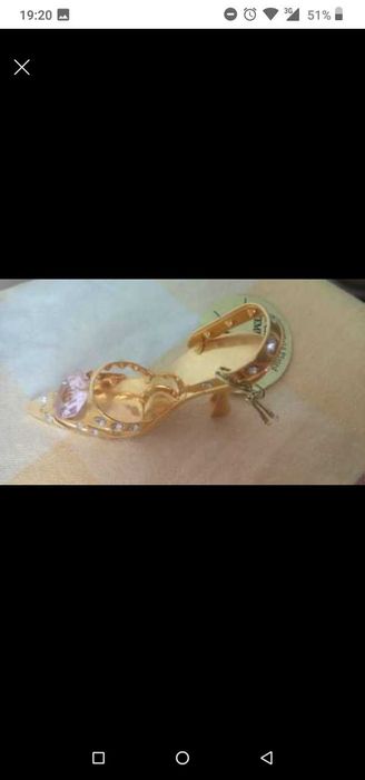 Статуетка позлатена обувка Swarovski