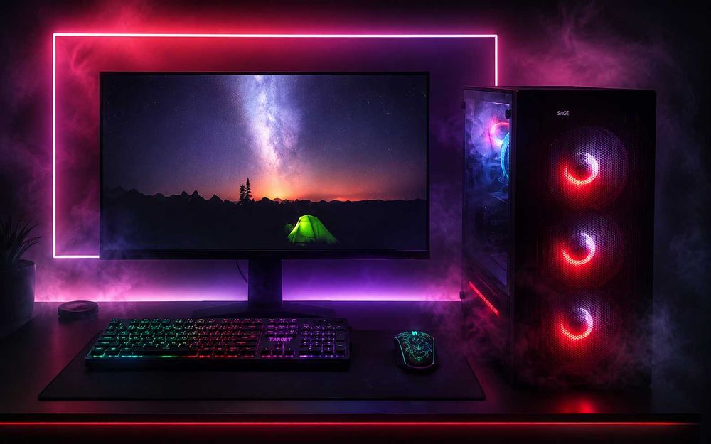 Набор AVTECH для офиса и игр  i5 - 2400 / 8GB / SSD