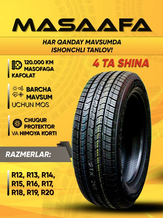 Masaafa avto shina 13r 14r 15r 19r