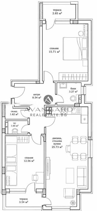 Продава се Тристаен апартамент в Пловдив, Остромила - 104 кв.м за 2279 €/кв.м - Снимка #13
