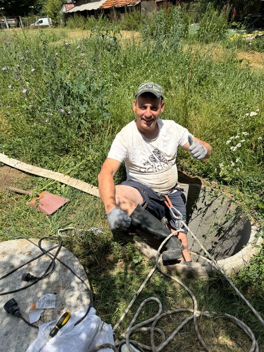 Почистване на кладенци  бунари