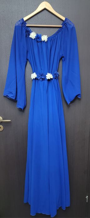 Rochie ocazie albastra lunga