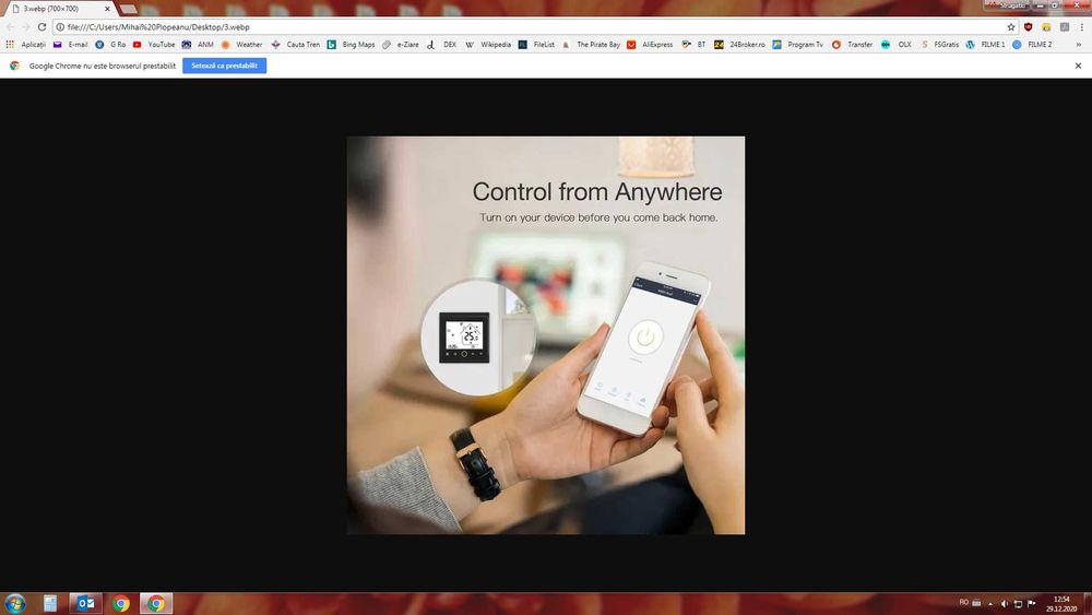 Termostat pentru centrala MOES - Wi Fi