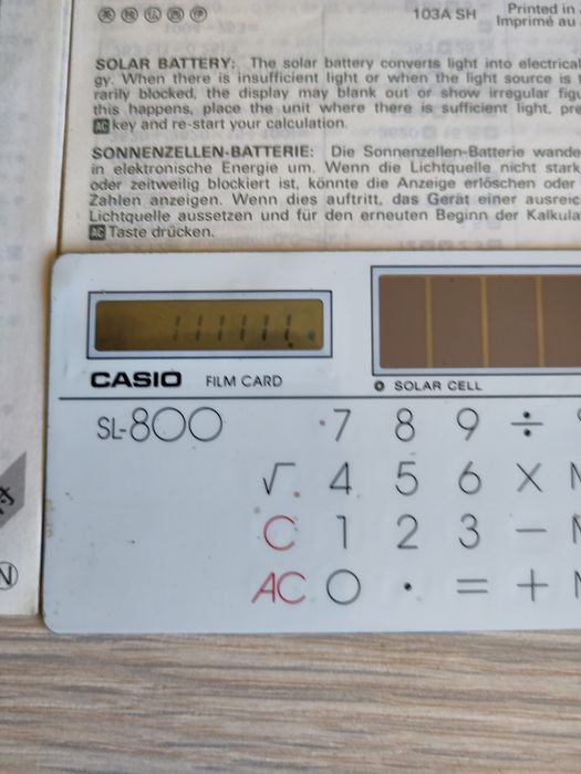 Calculator casio sl-800