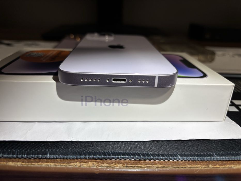 Telefon iPhone 14 Purple 128GB Liber de retea 85% baterie factura