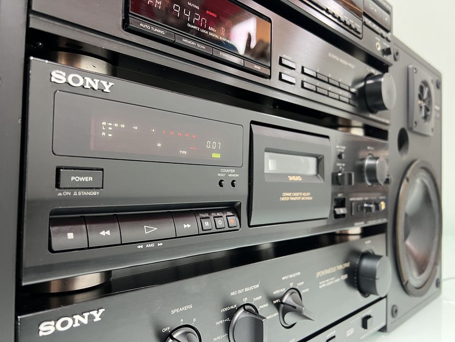 Linie Sony Deck TC-K415 3 HEAD, Amplificator TA-F220, CD-Player CDP-297, Tuner, ST-S110, Boxe Sony E31