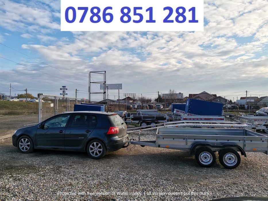 Remorca 750 kg Atv Moto Auto Transport Apicola Dublu Ax Prelata Oferta