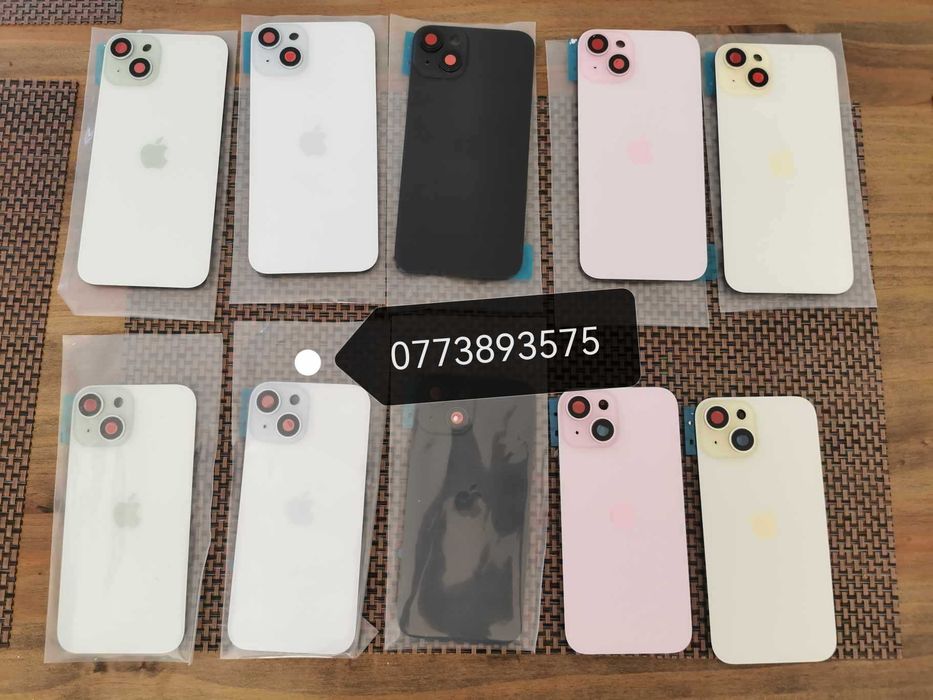 Capac sticla spate carcasa iPhone 15 14 13 12 11 x Xs 8 Max Plus Pro