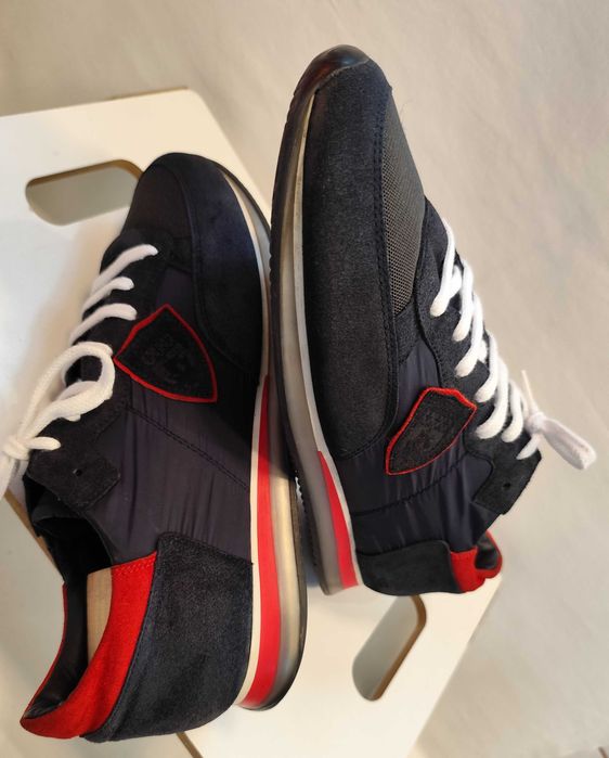 Pantofi sport casual 43 premium PHILIPPE MODEL piele naturala moale navy