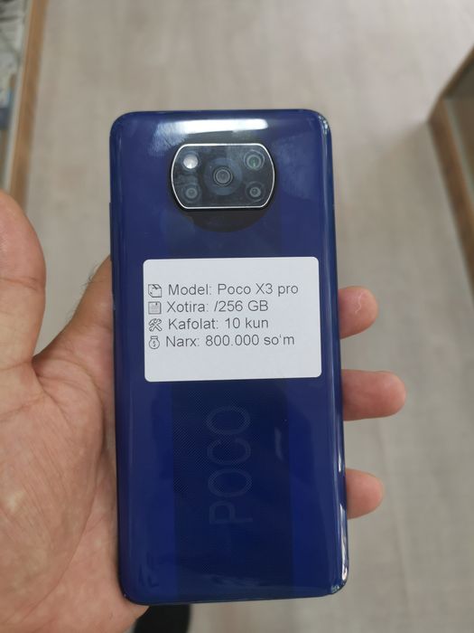Poco x3 pro 256gb 8gb ram ekran almashgan boshqa aybi yoq