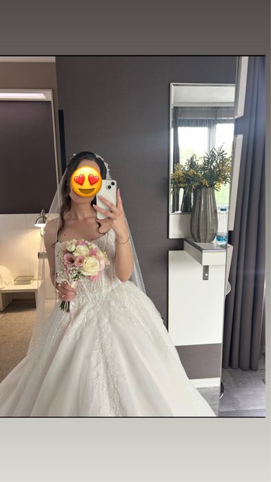 Булченска рокля подарък воал+ диадема