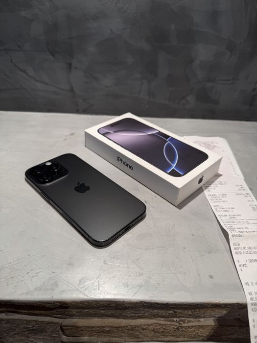 КАТО НОВ Iphone 16 Pro Black Titanium + гаранция
