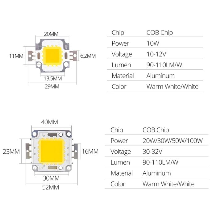 Led 50w / 100W 32v / 50 w - 220 v Proiector