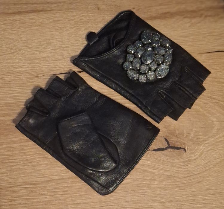 Оригинални ръкавици естестмена кожа Karl Lagerfeld