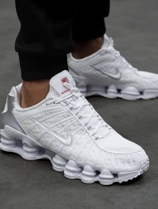 Nike Shox TL White & Metallic Silver