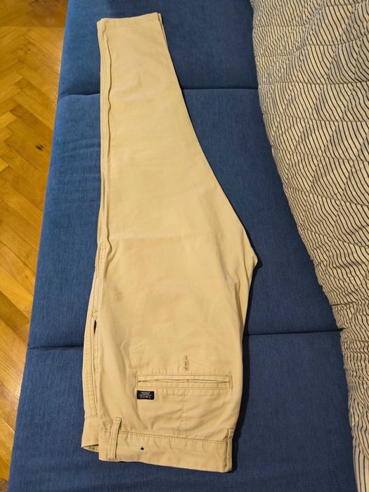 Лот мъжки панталони дънки Chino бежов панталон slim fit