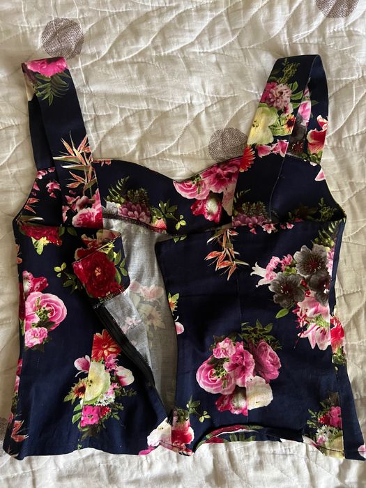 Летний костюм юбка топик хлопок стретч размер 44 S как новый