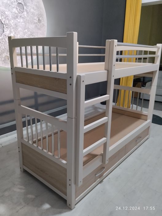 Детский двухъярусный кровать из дерево