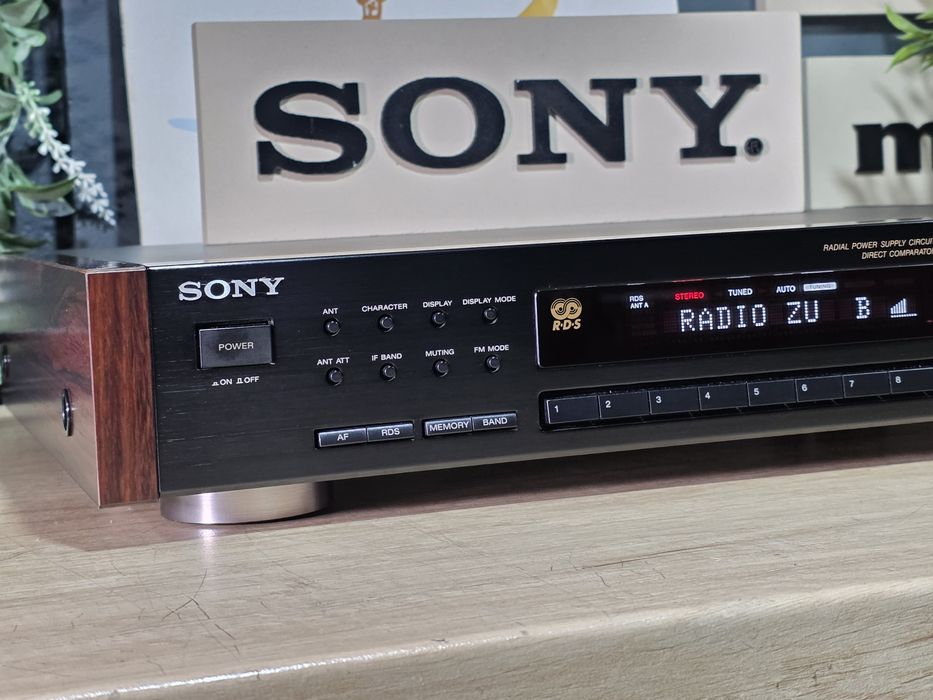 Radio tuner SONY ST-S590ES, hifi stereo rds , laterale lemn, seria es