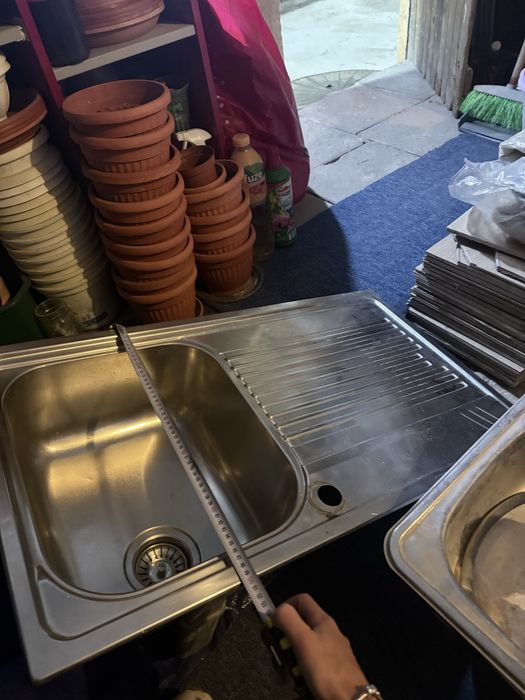 FRANKE алуминиева мивка ,голям размер