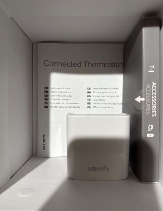 Somfy Connected Thermostat V2 Termostat Smart WiFi cu Fir Centrala Gaz Incalzire Pardoseala TaHoma Alexa Google Home Resigilat Open Box