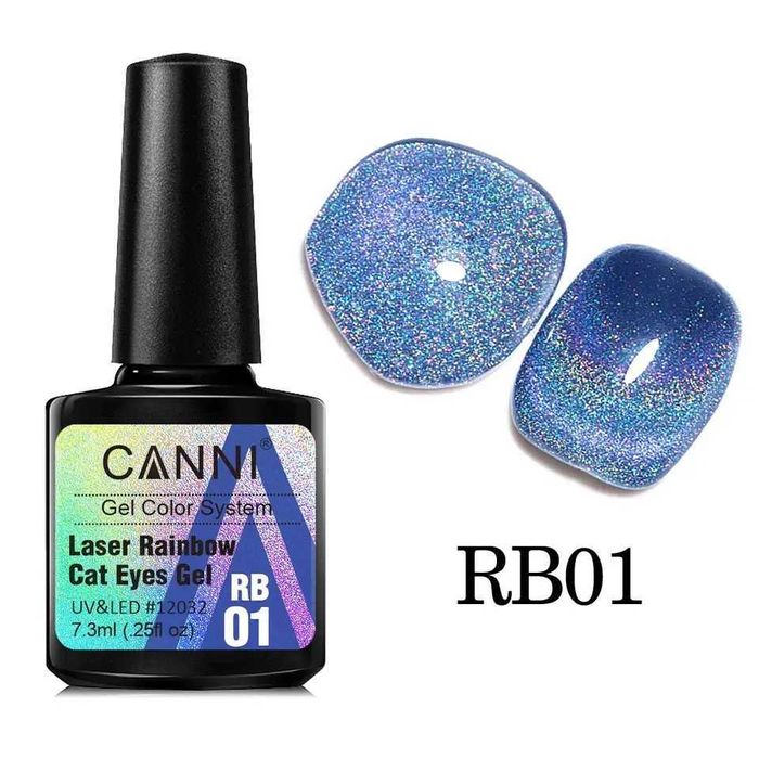 CANNI Laser Rainbow Cat Eye гел лак