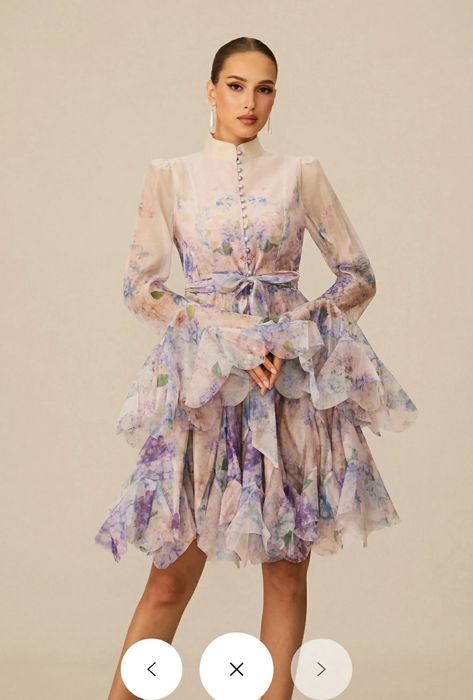 Rochie mini evazată cu imprimeu floral Lana