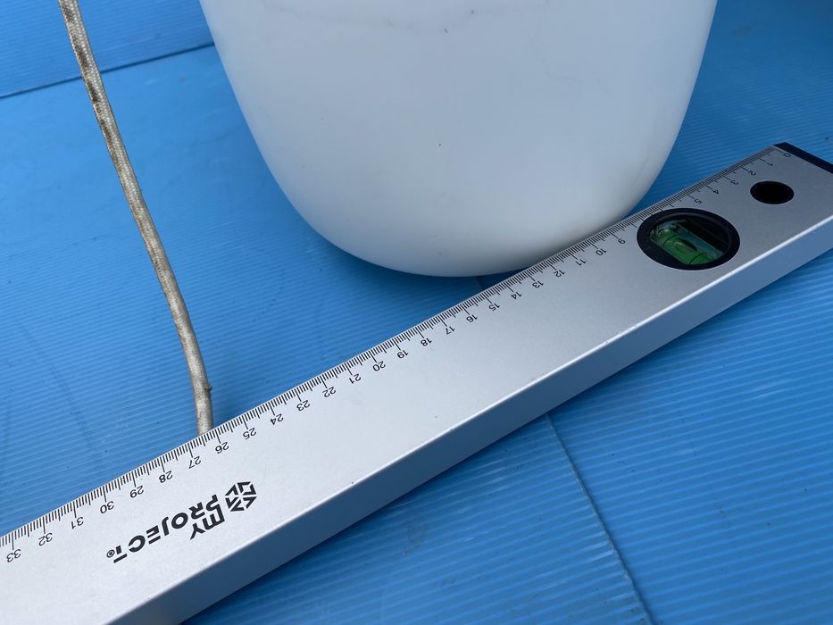 Дизайнерски полилей от дания 1970 - млечно стъкло