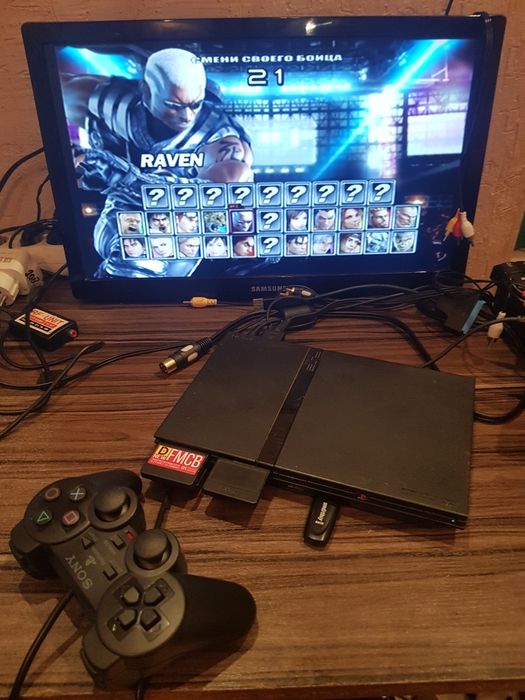 Playstation 2 slim прошитая с играми