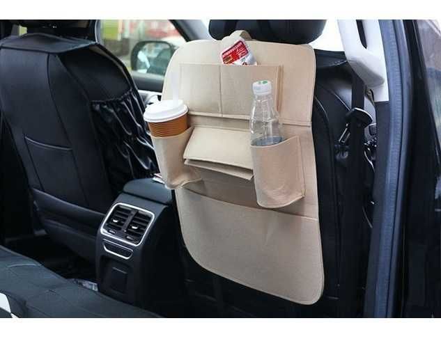 Органайзер за кола, Протектор за задна седалка, Бежав