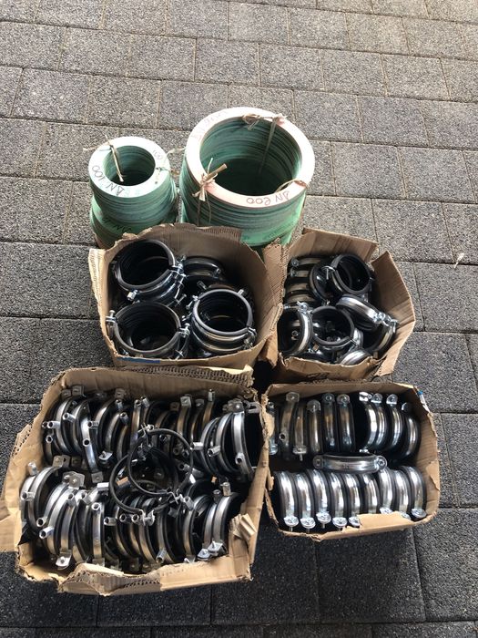 Coliere metalice pt fixare tevi + Garnituri Dn -200,Dn125,Dn100