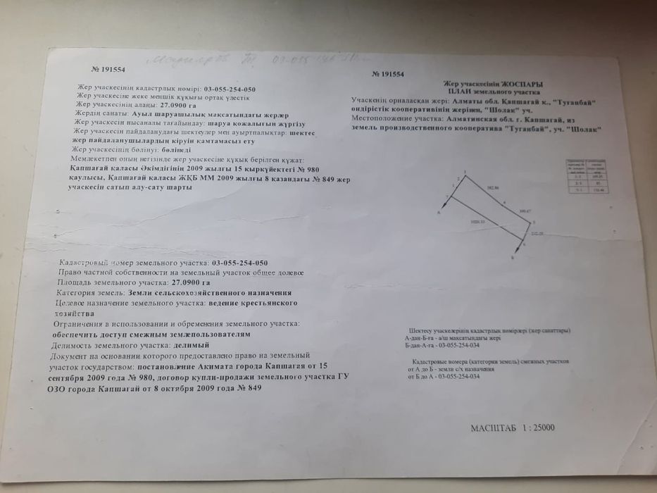 Продам КХ 27 га земли, пастбище