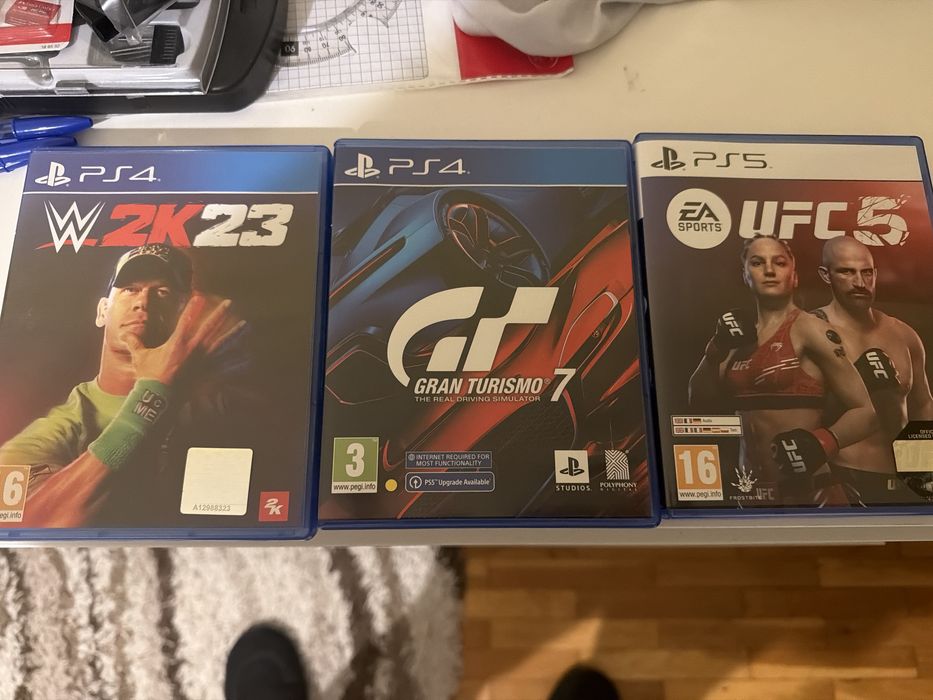 Ufc5, Wwe2k23, Grand turismo 7