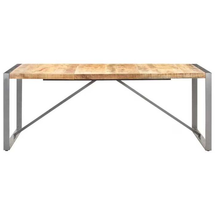 Masa de bucatarie vidaXL 200 x 100 x 75 cm lemn masiv de Mango Exotique IKEA KIKA JYSK Kitchen Table Exotic Dinner Natural Premium Noua Mobexpert