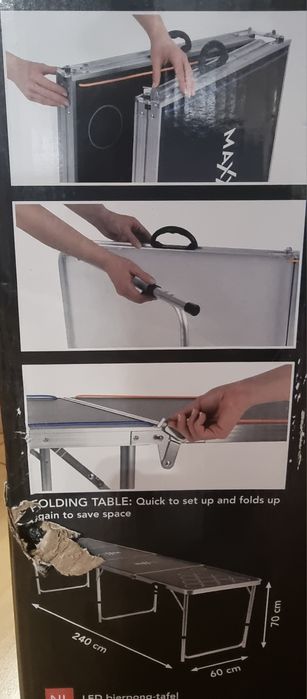 Преносима LED маса за биър понк Maxxmee